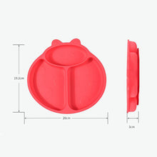 Load image into Gallery viewer, Steti Baby Toddler Self-Feeding Suction Plate – Divided Food-Grade Silicone Suction Plate for Weaning Babies, BPA-Free, Microwave, Dishwasher & Oven Safe – Infant Feeding Bowls-Lady Bug