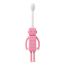 Load image into Gallery viewer, Steti Manual Kids Toothbrush for Toddlers Aged 2 to 8, BPA-Free Soft Bristles, Healthy for Gentle Gum, Sensitive Teeth; Non-Slip Silicone, Easy to Hold Handle, Cute, Attractive Unique Robot Design