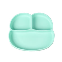 Load image into Gallery viewer, Steti Baby Toddler Self-Feeding Suction Plate – Divided Food-Grade Silicone Suction Plate for Weaning Babies, BPA-Free, Microwave, Dishwasher & Oven Safe – Infant Feeding Bowls-Monkey Face