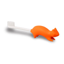 Load image into Gallery viewer, Steti Manual Kids Toothbrush for Toddlers Aged 2 to 8, BPA-Free Soft Bristles, Healthy for Gentle Gum, Sensitive Teeth; Non-Slip Silicone, Easy to Hold Handle, Cute, Attractive Squirrel Design