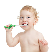 Load image into Gallery viewer, Steti Manual Baby Toothbrush for Kids Aged 2 to 8, BPA-Free Soft Bristles, Healthy for Gentle Gum, Non-Slip Silicone Easy to Hold Handle, Cute, Attractive Dinosaurs Design