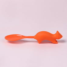 Load image into Gallery viewer, Steti Baby Soft Silicone Baby Utensils, Cute Squirrel Fork Spoon Made of Food Grade Material, Easy to Grip, Lovely Patented Design