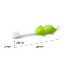 Load image into Gallery viewer, Steti Manual Kids Toothbrush for Toddlers Aged 2 to 8, BPA-Free Soft Bristles, Healthy for Gentle Gum, Sensitive Teeth; Non-Slip Silicone, Easy to Hold Handle, Cute, Attractive Lizard Design, Green