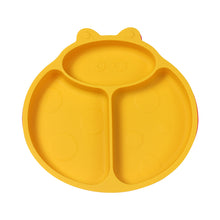 Load image into Gallery viewer, Steti Baby Toddler Self-Feeding Suction Plate – Divided Food-Grade Silicone Suction Plate for Weaning Babies, BPA-Free, Microwave, Dishwasher & Oven Safe – Infant Feeding Bowls-Lady Bug