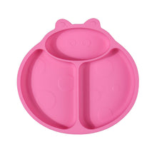 Load image into Gallery viewer, Steti Baby Toddler Self-Feeding Suction Plate – Divided Food-Grade Silicone Suction Plate for Weaning Babies, BPA-Free, Microwave, Dishwasher & Oven Safe – Infant Feeding Bowls-Lady Bug