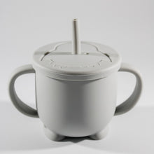 Load image into Gallery viewer, Silicone Food Grade Cup with Straw, Air Tight, Various Colors, Suitable for Kids 6 Months Up
