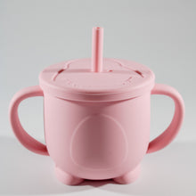 Load image into Gallery viewer, Silicone Food Grade Cup with Straw, Air Tight, Various Colors, Suitable for Kids 6 Months Up