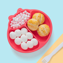 Load image into Gallery viewer, Steti Baby Toddler Self-Feeding Suction Plate – Divided Food-Grade Silicone Suction Plate for Weaning Babies, BPA-Free, Microwave, Dishwasher &amp; Oven Safe – Infant Feeding Bowls-Lady Bug
