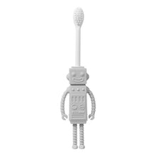 Load image into Gallery viewer, Steti Manual Kids Toothbrush for Toddlers Aged 2 to 8, BPA-Free Soft Bristles, Healthy for Gentle Gum, Sensitive Teeth; Non-Slip Silicone, Easy to Hold Handle, Cute, Attractive Unique Robot Design

