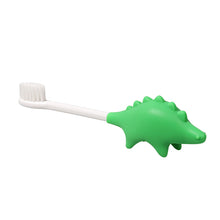 Load image into Gallery viewer, Steti Manual Baby Toothbrush for Kids Aged 2 to 8, BPA-Free Soft Bristles, Healthy for Gentle Gum, Non-Slip Silicone Easy to Hold Handle, Cute, Attractive Dinosaurs Design
