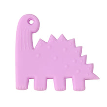 Load image into Gallery viewer, Steti Baby Silicone Teether with Raised Texture to Soothe Gums, Ages 3 Months and Up, Dinosaurs
