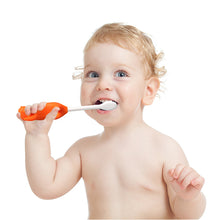 Load image into Gallery viewer, Steti Manual Kids Toothbrush for Toddlers Aged 2 to 8, BPA-Free Soft Bristles, Healthy for Gentle Gum, Sensitive Teeth; Non-Slip Silicone, Easy to Hold Handle, Cute, Attractive Squirrel Design
