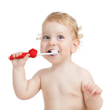Load image into Gallery viewer, Steti Manual Kids Toothbrush for Toddlers Aged 2 to 8, BPA-Free Soft Bristles, Healthy for Gentle Gum, Sensitive Teeth; Non-Slip Silicone, Easy to Hold Handle, Cute, Attractive Pinocchio Design
