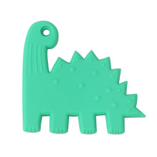 Load image into Gallery viewer, Steti Baby Silicone Teether with Raised Texture to Soothe Gums, Ages 3 Months and Up, Dinosaurs
