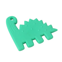 Load image into Gallery viewer, Steti Baby Silicone Teether with Raised Texture to Soothe Gums, Ages 3 Months and Up, Dinosaurs
