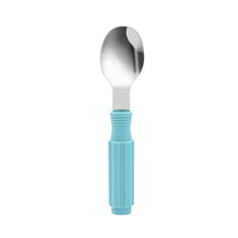 Load image into Gallery viewer, Steti Baby Soft Silicone &amp; Stainless Steel Baby Utensils, Cute screw driver Shape Fork Spoon, Easy to Grip, Lovely Patented Design
