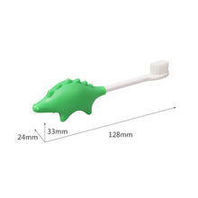 Load image into Gallery viewer, Steti Manual Baby Toothbrush for Kids Aged 2 to 8, BPA-Free Soft Bristles, Healthy for Gentle Gum, Non-Slip Silicone Easy to Hold Handle, Cute, Attractive Dinosaurs Design
