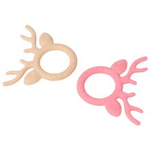 Load image into Gallery viewer, Steti Baby Silicone Teether with Raised Texture to Soothe Gums, Ages 3 Months and Up, Deer
