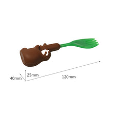 Load image into Gallery viewer, Steti Baby Soft Silicone Baby Utensils, Cute Sloth Fork Spoon Made of Food Grade Material, Easy to Grip, Lovely Patented Design
