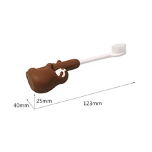 Load image into Gallery viewer, Steti Manual Kids Toothbrush for Toddlers Aged 2 to 8, BPA-Free Soft Bristles, Healthy for Gentle Gum, Sensitive Teeth; Non-Slip Silicone, Easy to Hold Handle, Cute, Attractive Sloth Design
